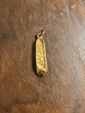 Vintage Capezio Gold Tone Ballet Slipper Pendant Charm